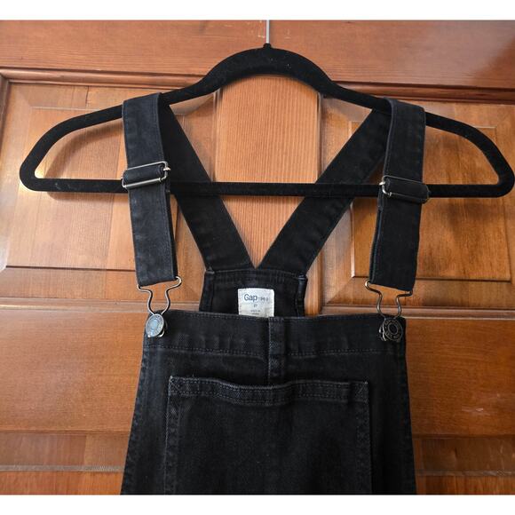 GAP 1969 Edgy Black Denim Overalls Women's SZ 27 (S/XS) Granola girl Gorpcore - Picture 3 of 6